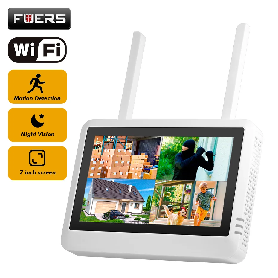 Home Security Video Systems - FUERS 8CH Wireless NVR Security System