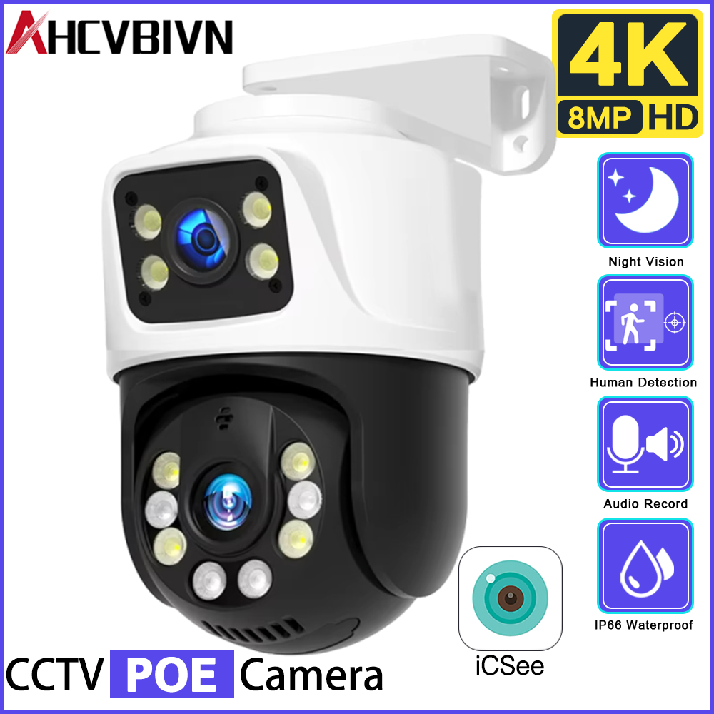 Home Yard Security - Outdoor 8MP POE PTZ Security Camera