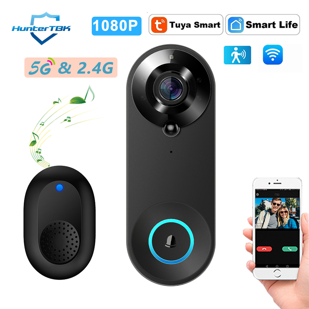 Home Security Tech - 5G 2.4G WiFi Video Doorbell 1080P