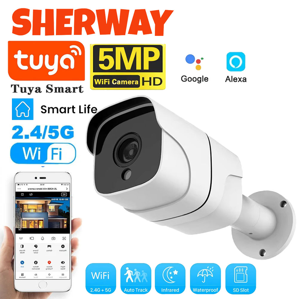Tuya 5G Wifi IP Camera Outdoor - Home Security Google Camera 评论和价格