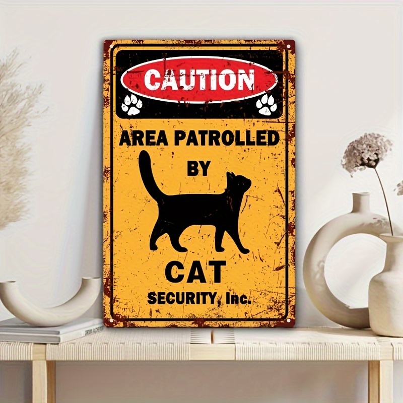 Vintage Metal Tin Sign Caution - Home Yard Security 评论和价格