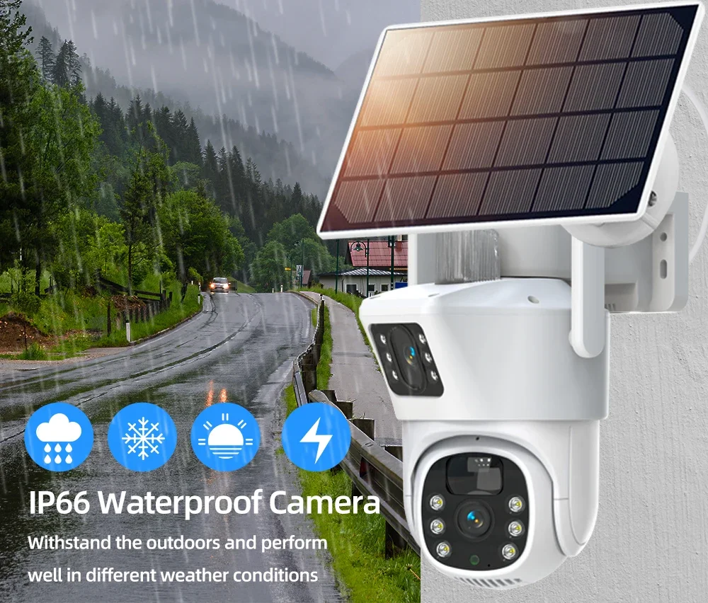 4K 8MP Dual Lens Wifi Solar CC - Home Security Video Systems 评论和价格