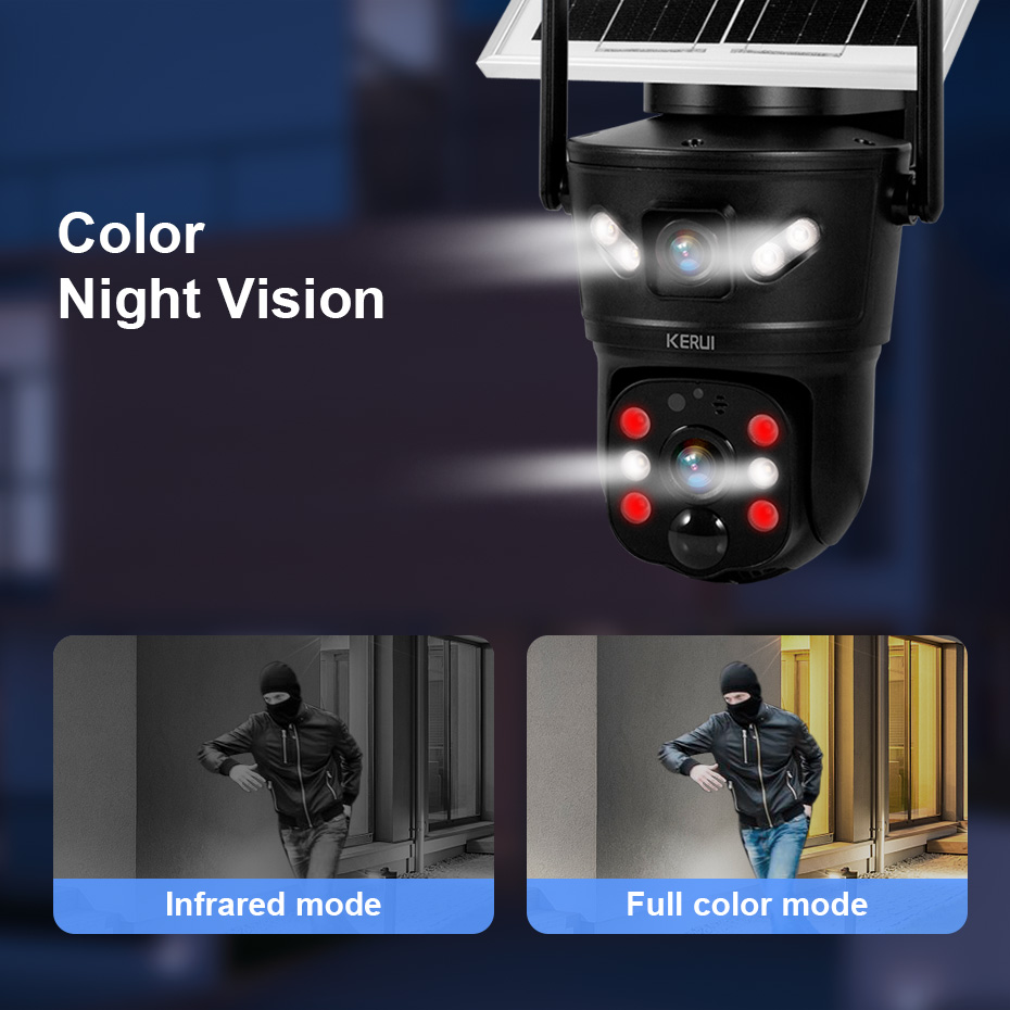 KERUI 6MP 4G SIM WiFi Solar Ca - Home Security Tech 评论和价格