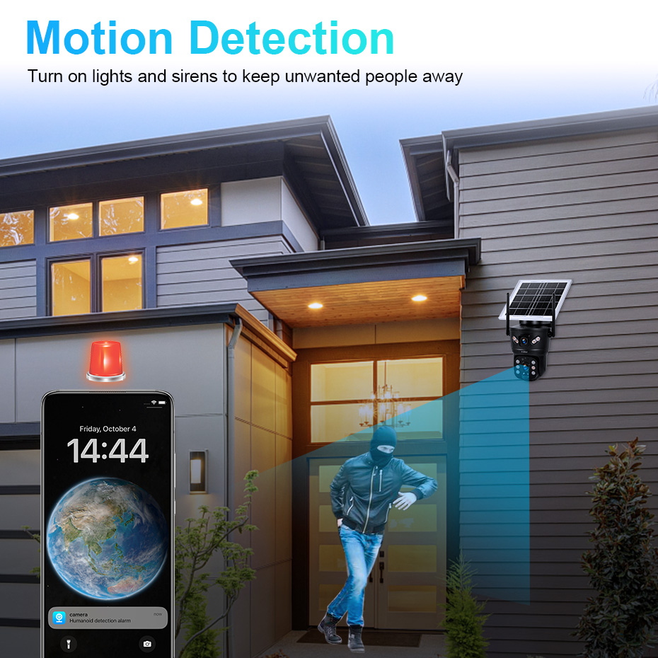 KERUI 6MP 4G SIM WiFi Solar Ca - Home Security Tech 评论和价格