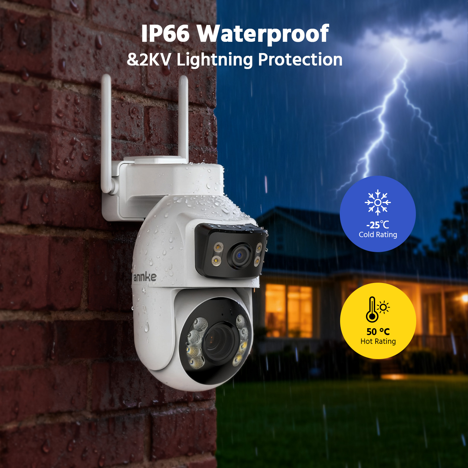 ANNKE 3 Inch PTZ Dual-Lens Sec - Home Security Google Camera 评论和价格