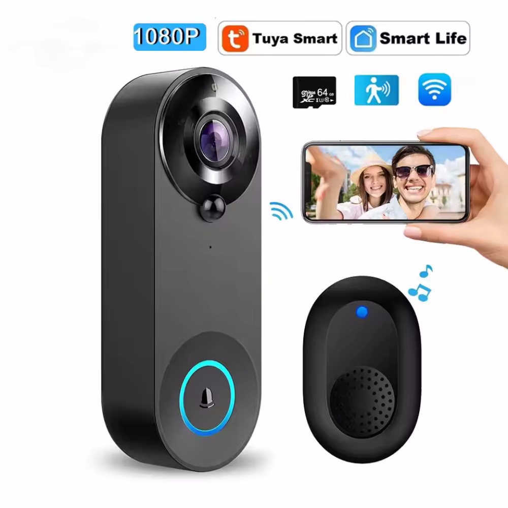 Tuya 1080P Wireless WIFI Doorb - Home Security Tech 评论和价格