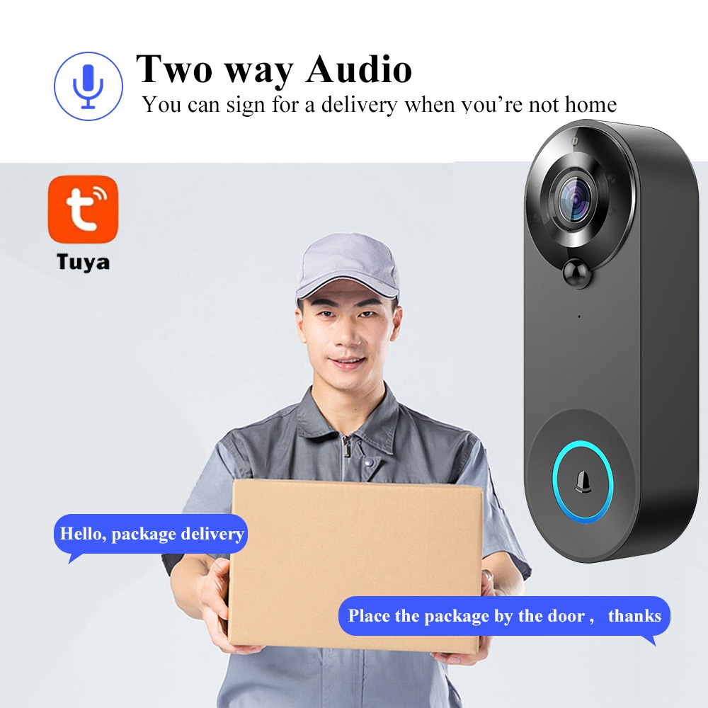 Tuya 1080P Wireless WIFI Doorb - Home Security Tech 评论和价格