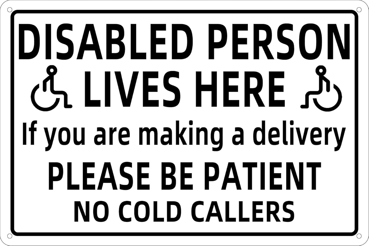Warning Metal Sign Disabled Pe - Home Yard Security 评论和价格