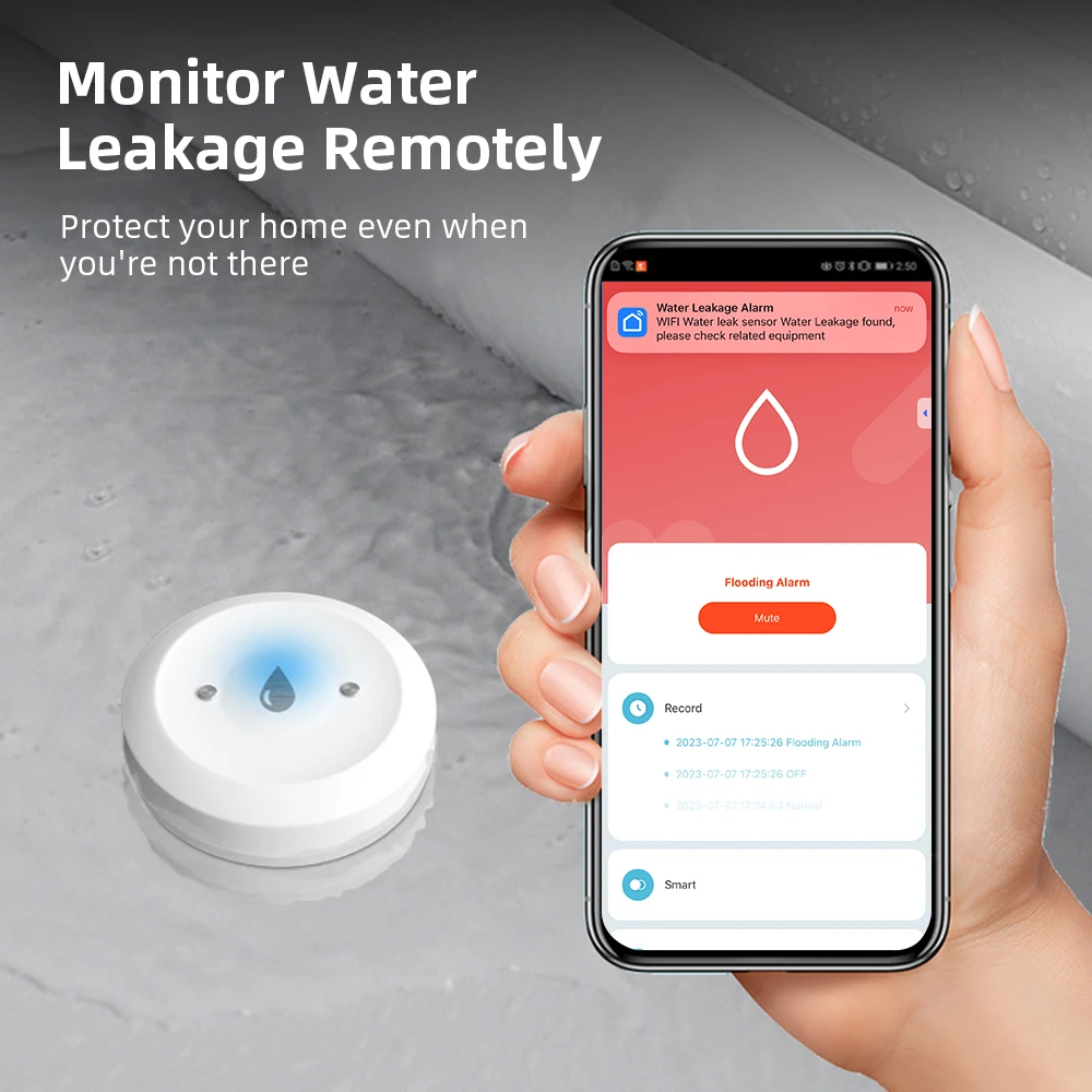 Zigbee3.0 Smart Water Leak Sen - Home Security Monitoring 评论和价格
