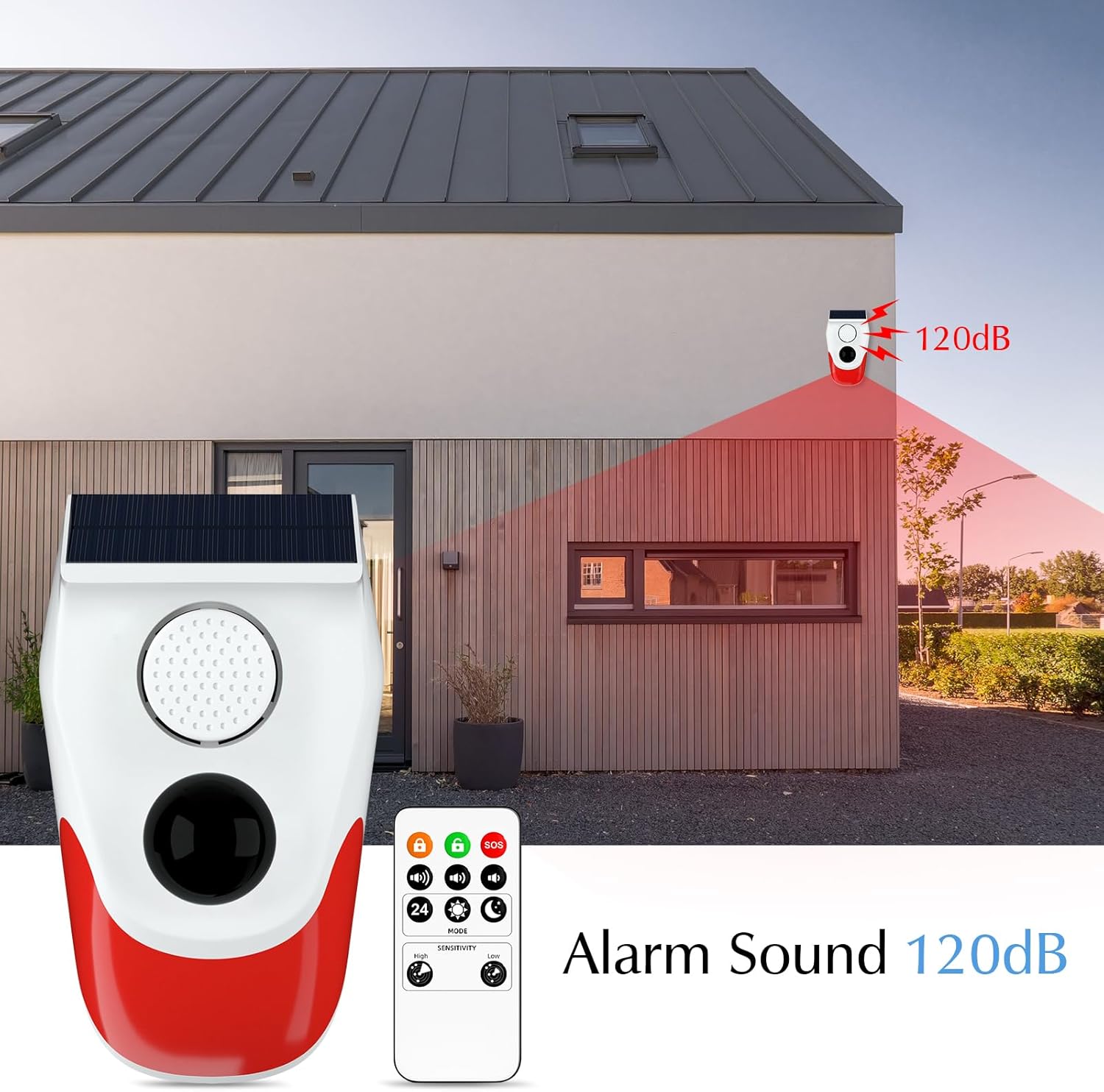 Solar Motion Sensor Outdoor Al - Solar Security Light 评论和价格