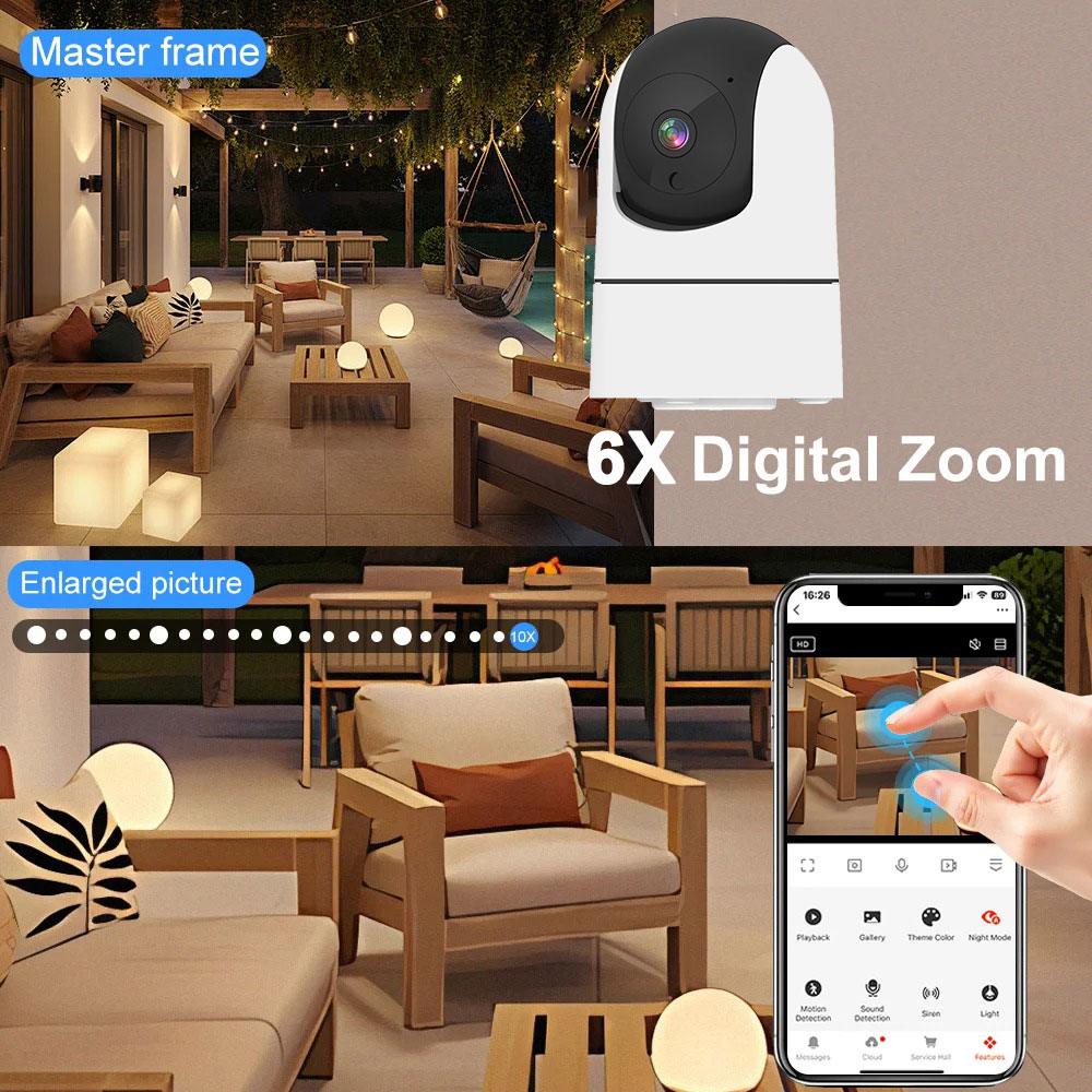 6MP WiFi Camera Tuya Smart Hom - Home Security Google Camera 评论和价格