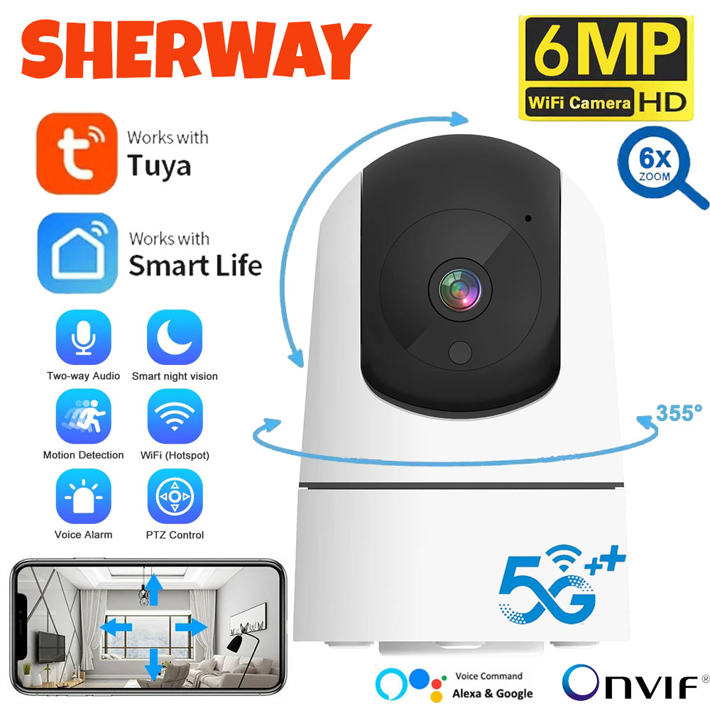 6MP WiFi Camera Tuya Smart Hom - Home Security Google Camera 评论和价格