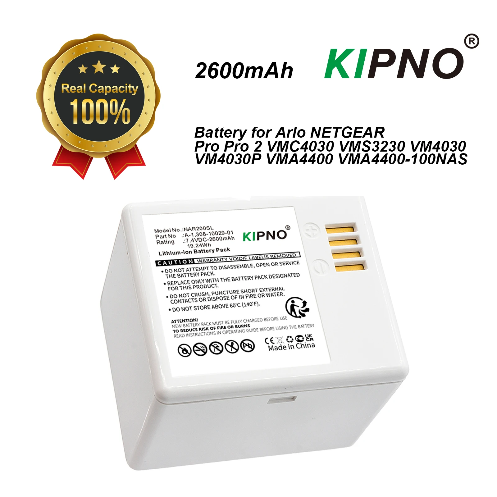 KIPNO Replacement Battery A-1  - Home Security Arlo 评论和价格