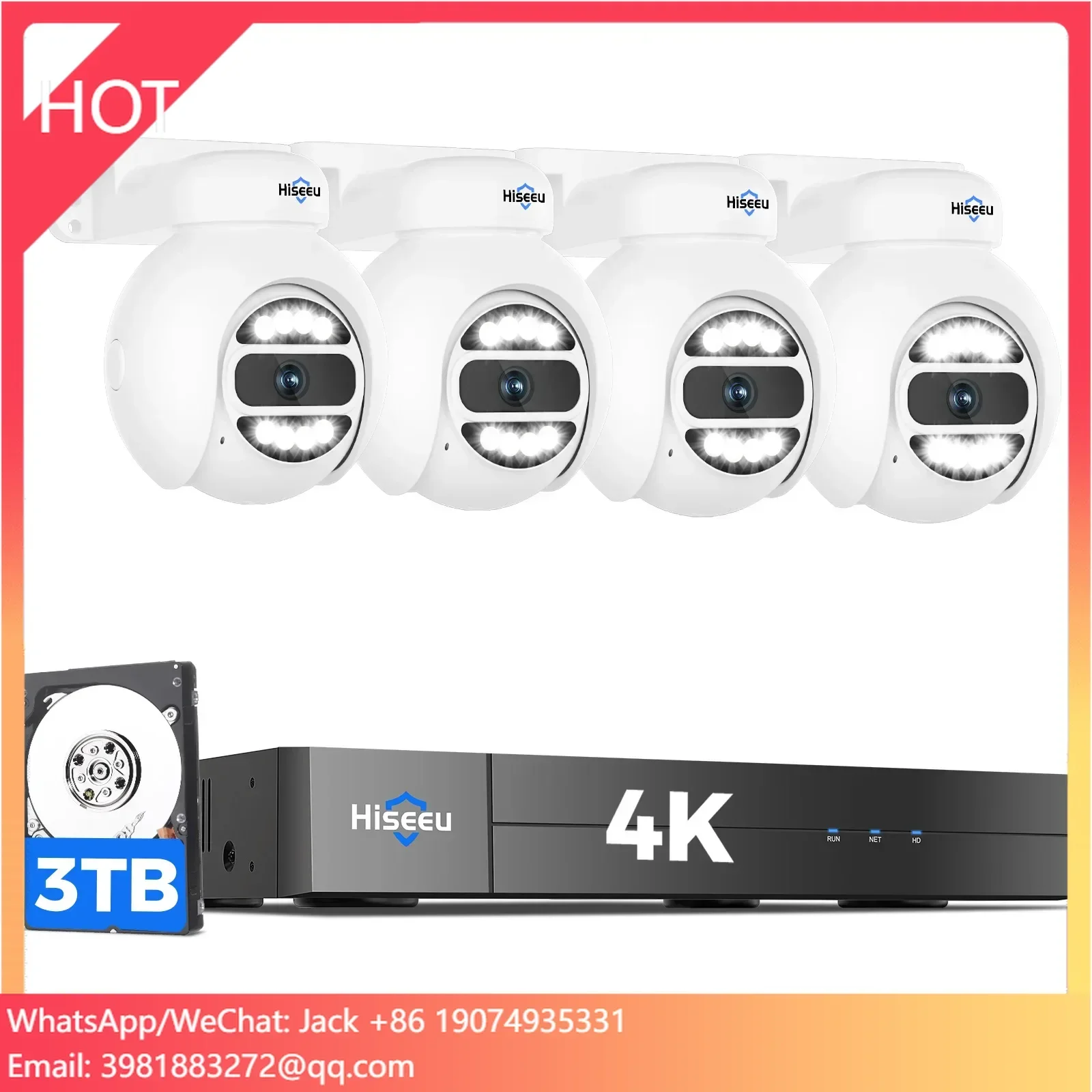 Hiseeu Automatic Tracking 5mp  - Home Security Nvr 评论和价格