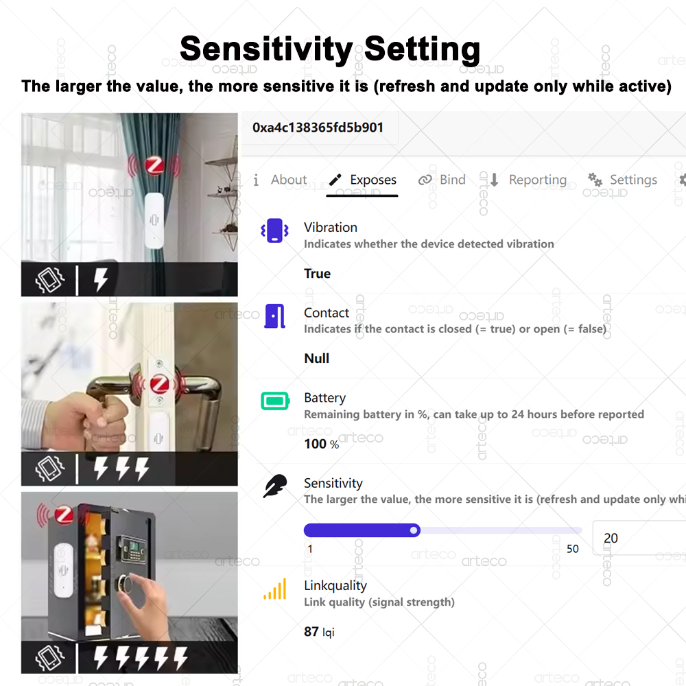 ZigBee Smart Vibration Sensor  - Home Security Monitoring 评论和价格