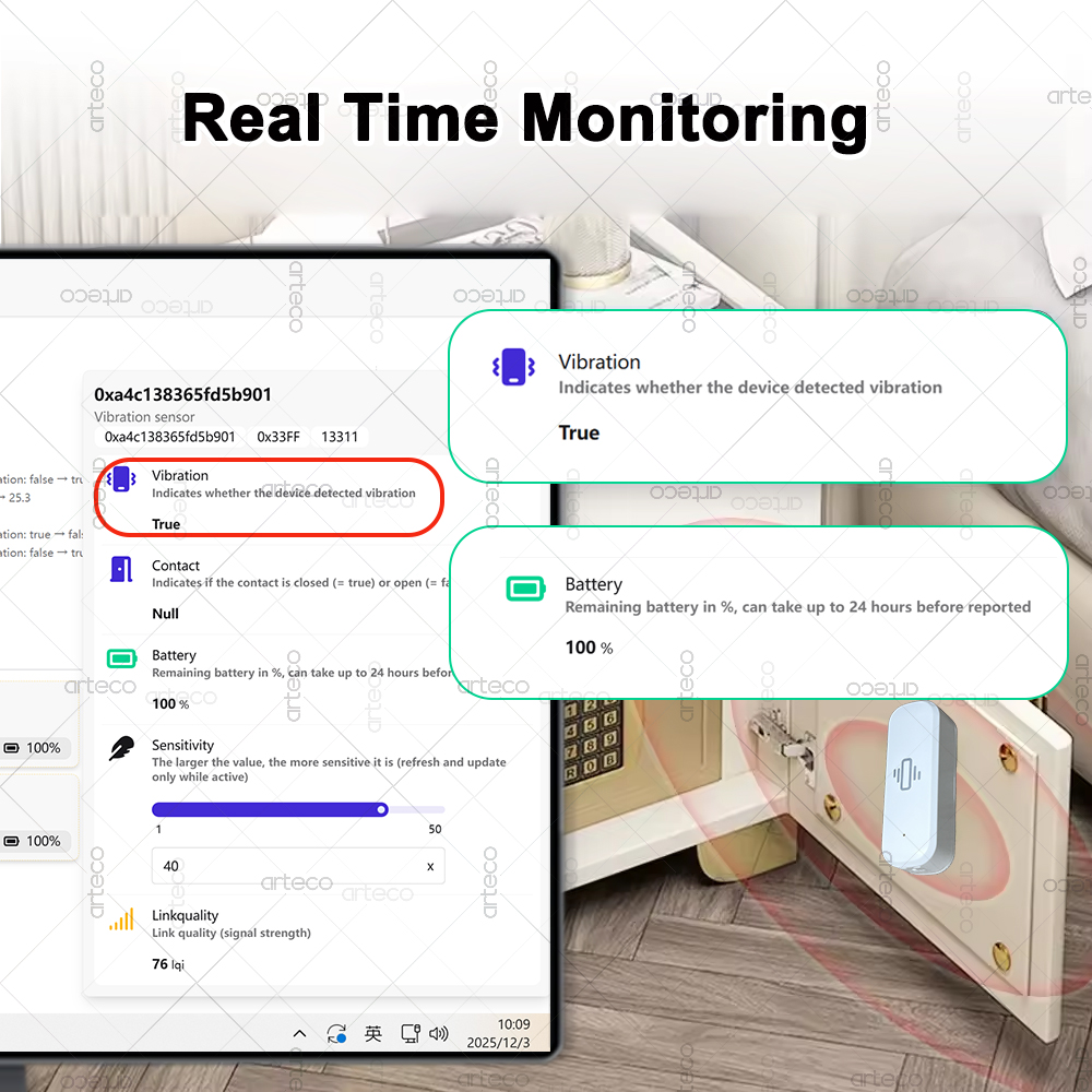 ZigBee Smart Vibration Sensor  - Home Security Monitoring 评论和价格