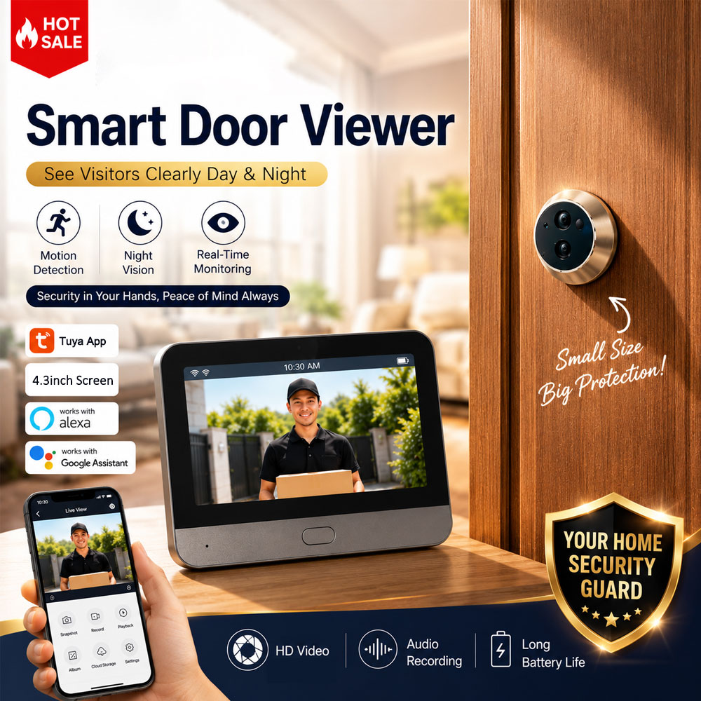 Tuya Smart 5MP Peephole Door C - Home Security Google Camera 评论和价格