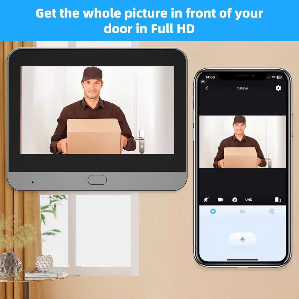 Tuya Smart 5MP Peephole Door C - Home Security Google Camera 评论和价格