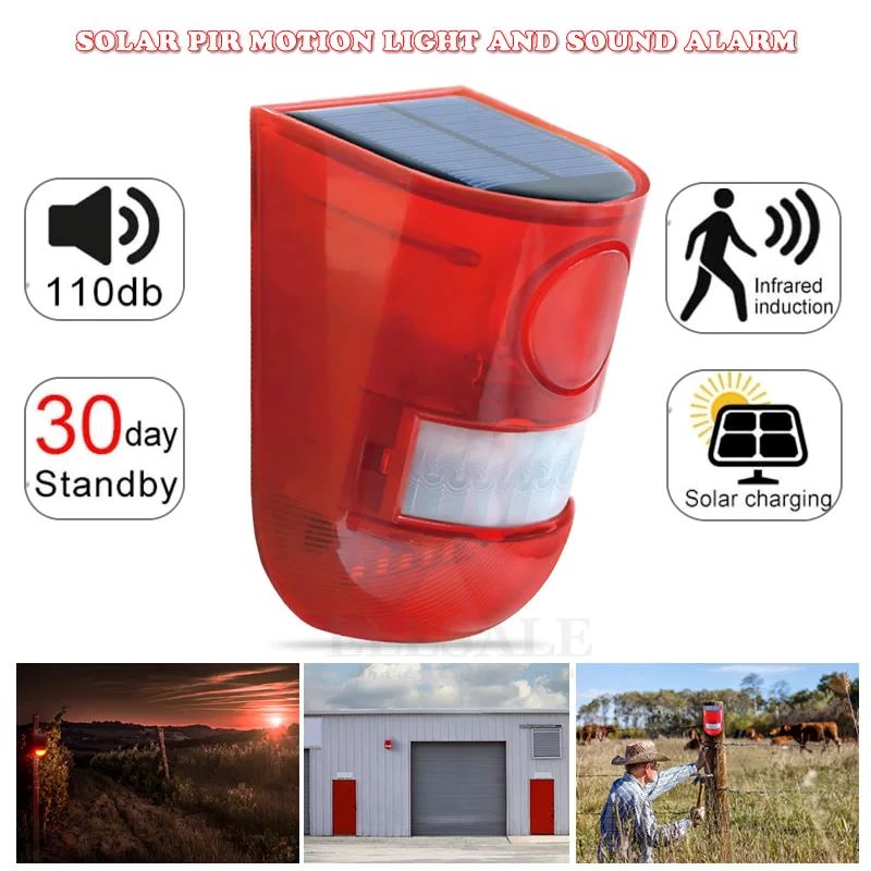 Waterproof Solar Powered Alarm - Solar Security Light 评论和价格