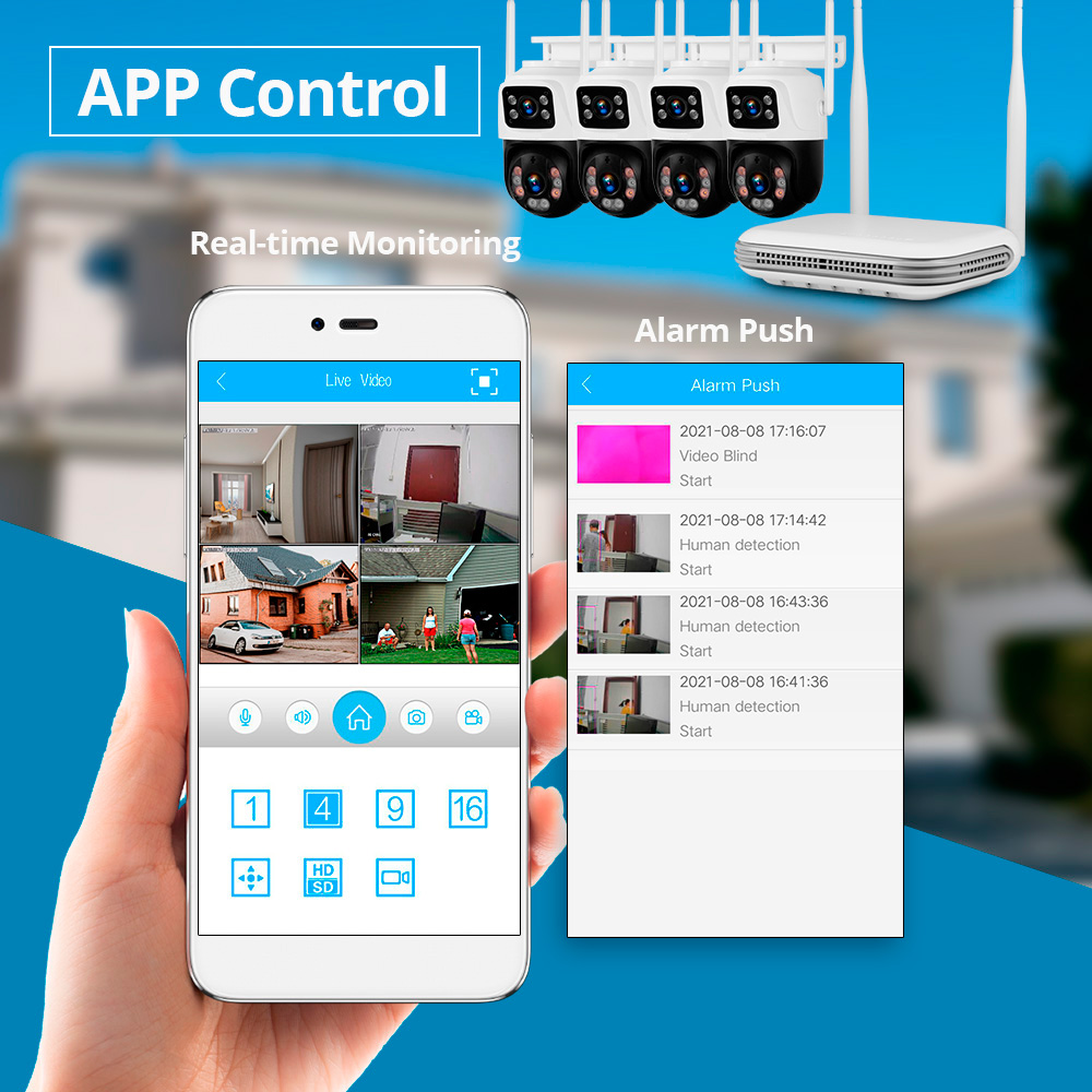 KERUI Waterproof 6MP HD Wirele - Home Security Video Systems 评论和价格