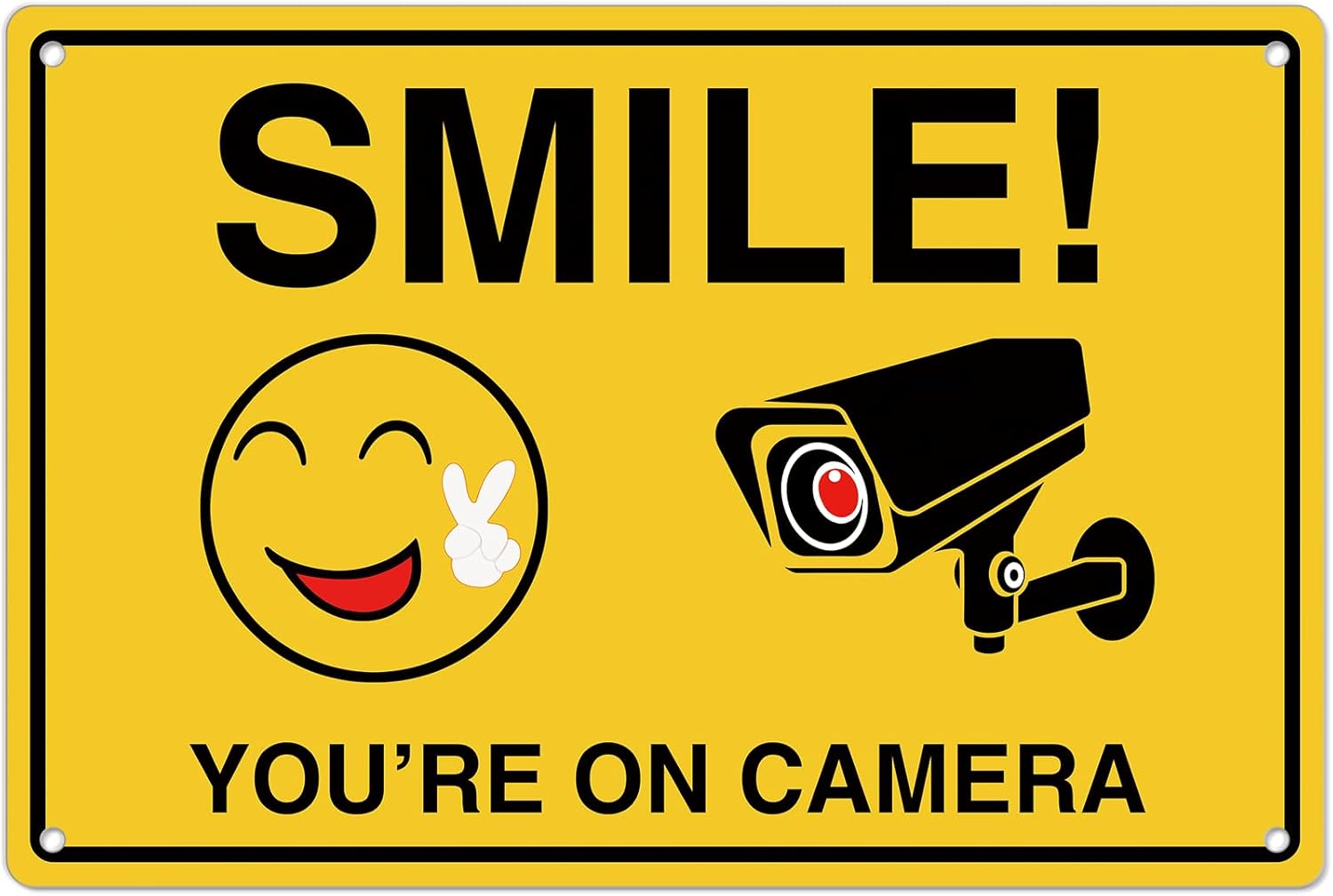 Smile Youre On Camera Signs ;  - Home Security Tech 评论和价格