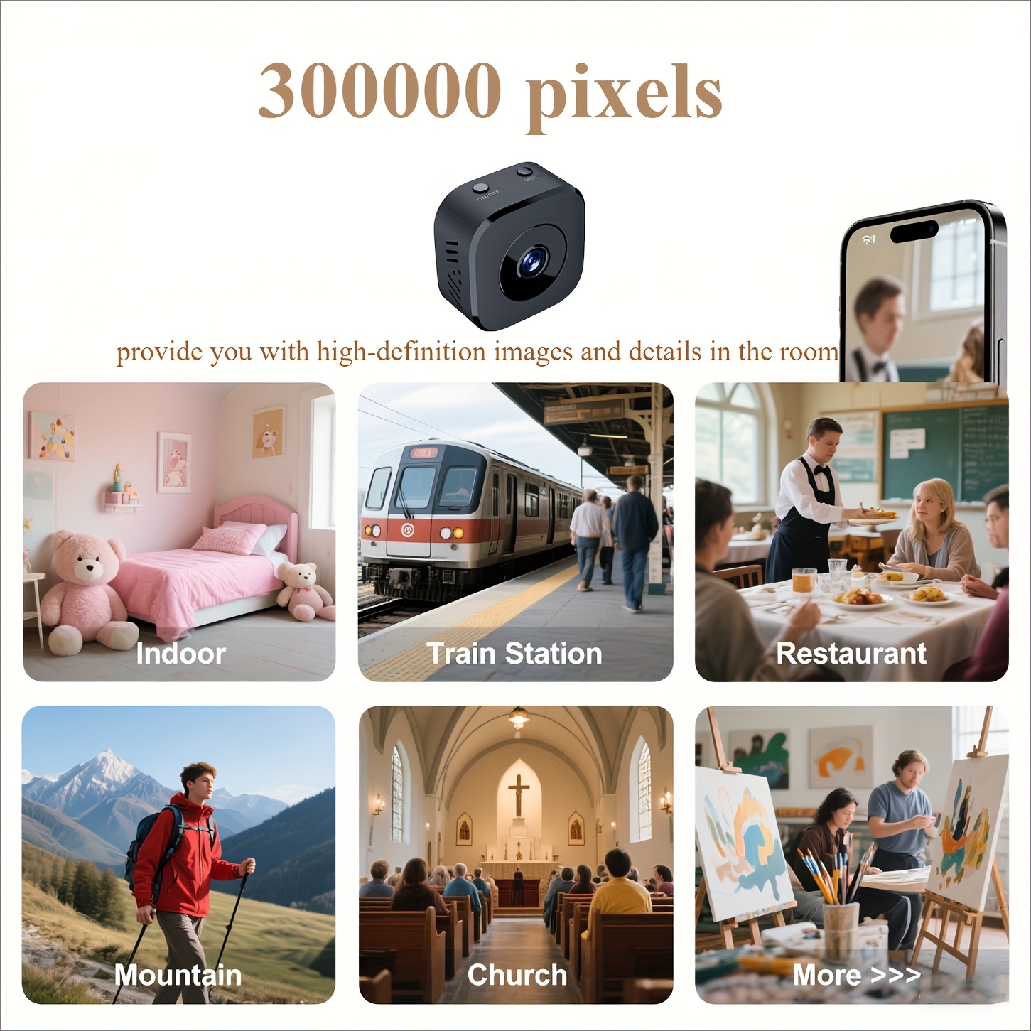 1080P HD Mini WiFi Camera Indo - Home Security Monitoring 评论和价格