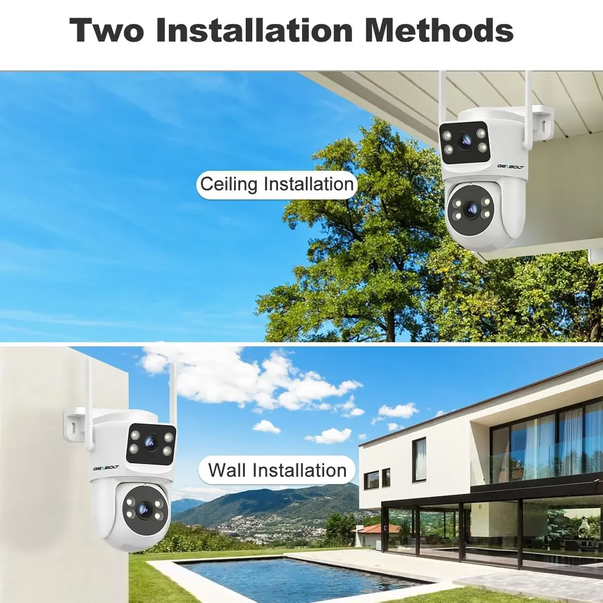 GENBOLT PTZ WiFi Security Came - Home Security Video Systems 评论和价格