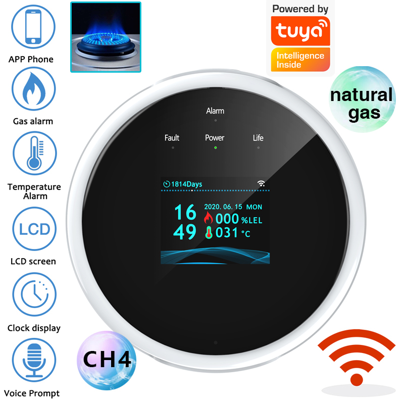 2.4G WiFi Gas Alarm Sensor Com - Home Security Monitoring 评论和价格