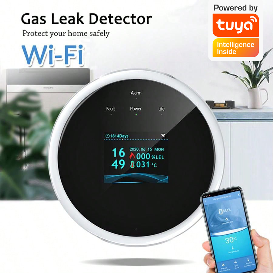 2.4G WiFi Gas Alarm Sensor Com - Home Security Monitoring 评论和价格