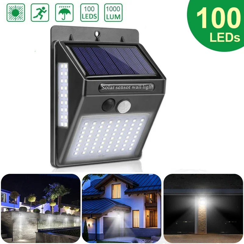 Outdoor Solar 100 LED PIR Moti - Home Yard Security 评论和价格