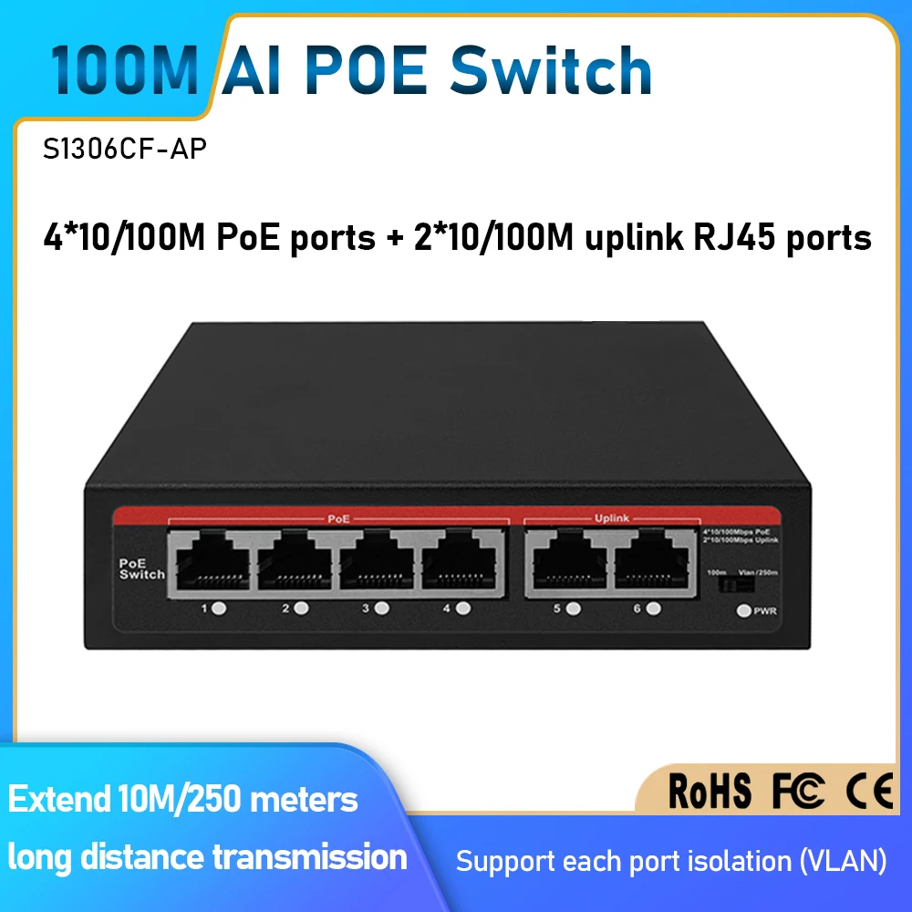 High Quality EWIND 6Port AI Po - Home Security Ai 评论和价格