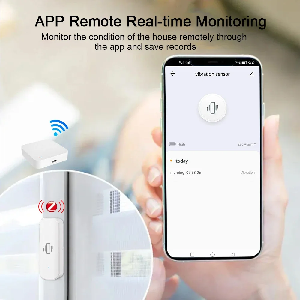 Tuya WiFi/Zigbee Smart Vibrati - Home Security Monitoring 评论和价格