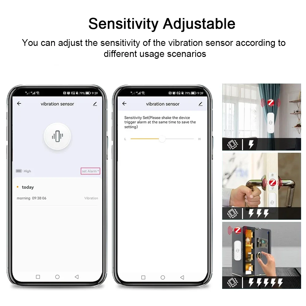 Tuya WiFi/Zigbee Smart Vibrati - Home Security Monitoring 评论和价格
